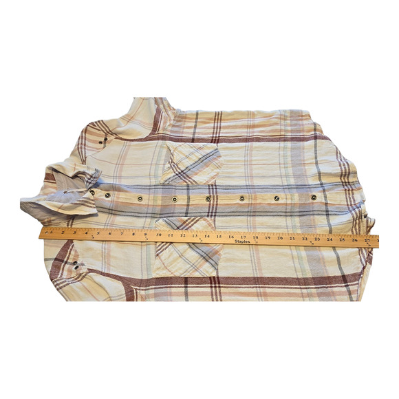 Free People Wesley Plaid Button Up Top Womens Size Large Multicolor Grunge - Picture 9 of 9